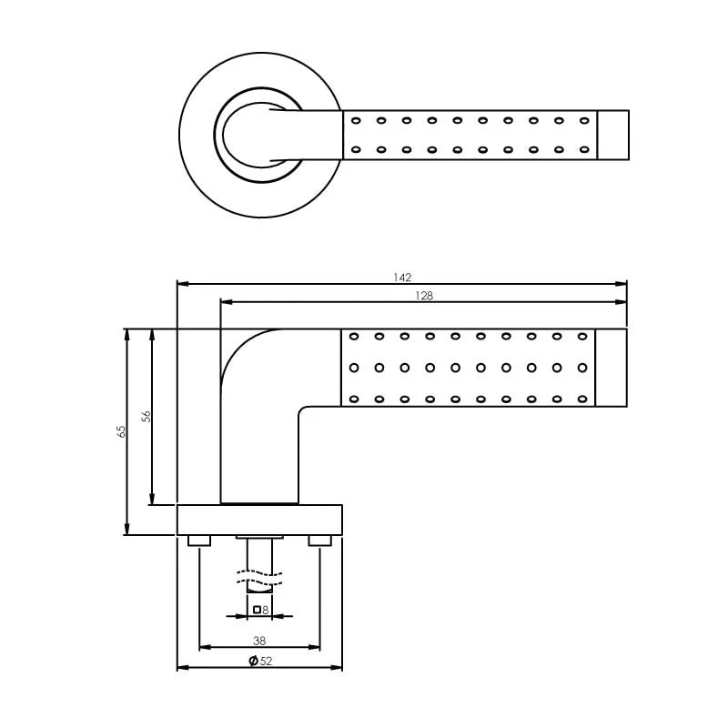 Handgreep: EDeco Duo-tone style four (Mat nikkel)