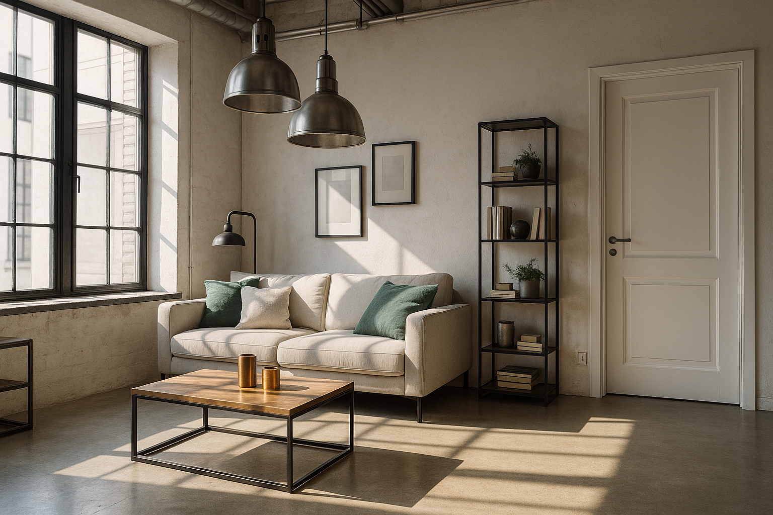 de woonkamer moet lichter worden en lijken op een echt woonhuis, afbeelding in hoog contrast