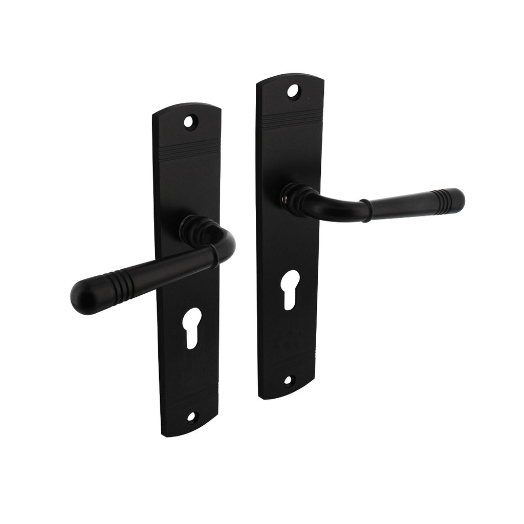 Handgreep: EDeco Longshield Linia Recta (Mat zwart)