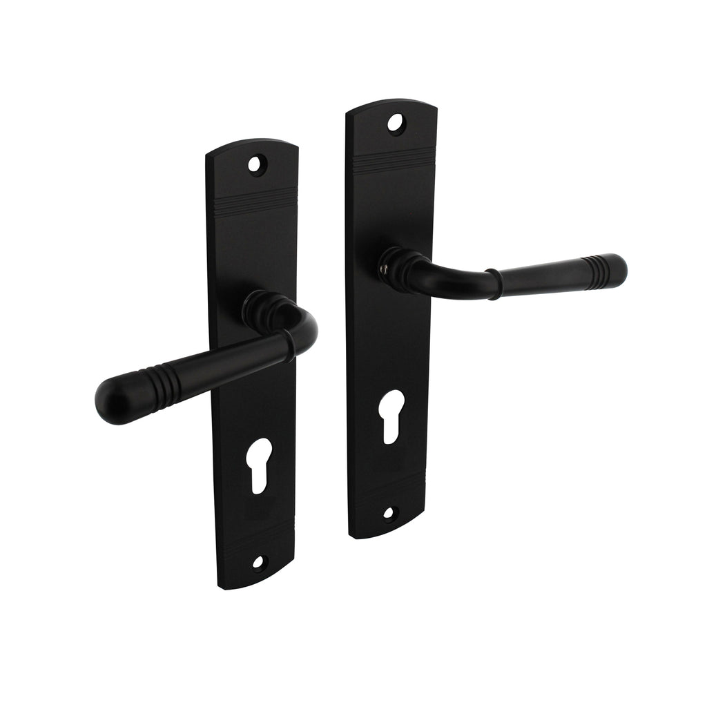 Handgreep: EDeco Longshield Linia Recta (Mat zwart)