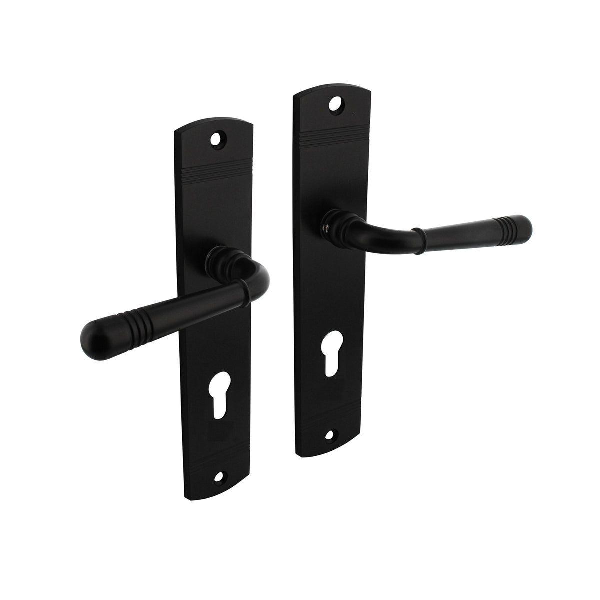 Handgreep: EDeco Longshield Linia Recta (Mat zwart)