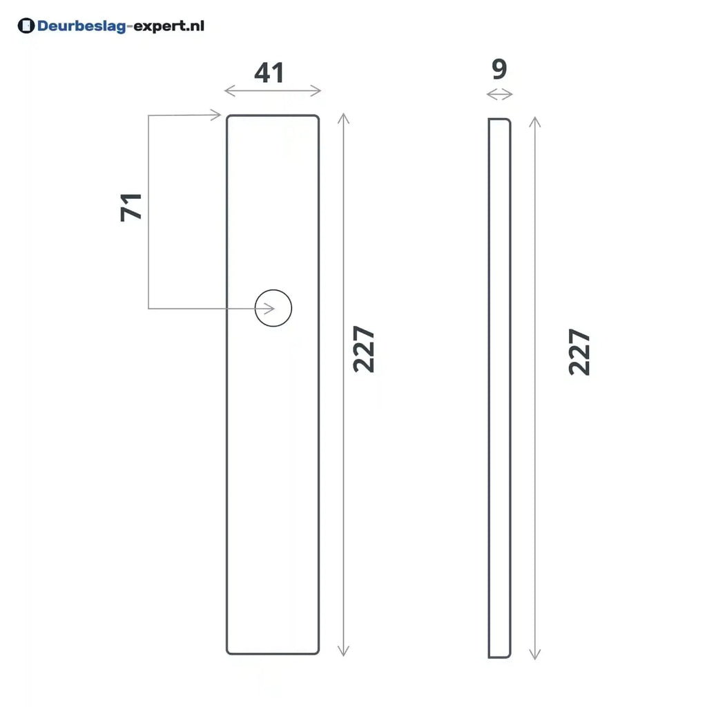 Handgreep: EDeco Longshield Flow (Rvs)