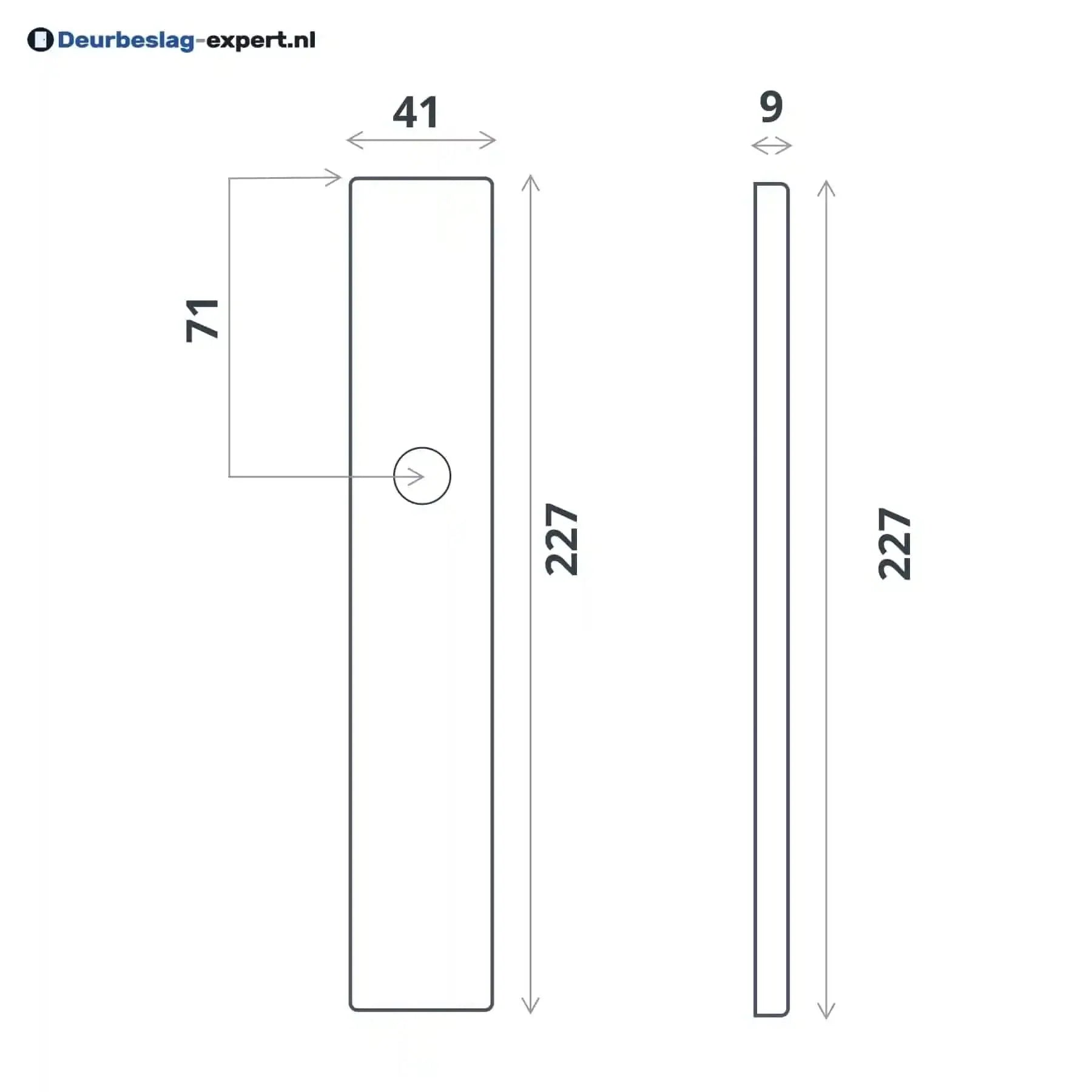 Handgreep: EDeco Longshield Flow (Rvs)