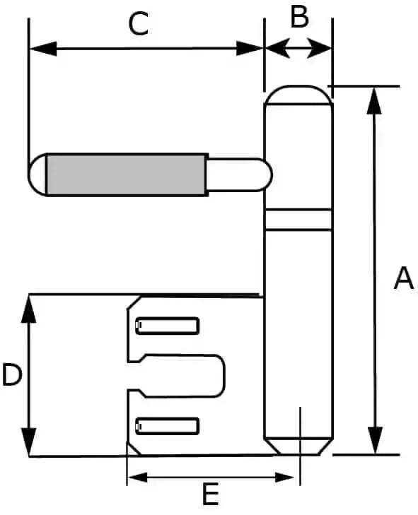 Paumelle stalen kozijn Type: H-Paumelle (4 kleuren)