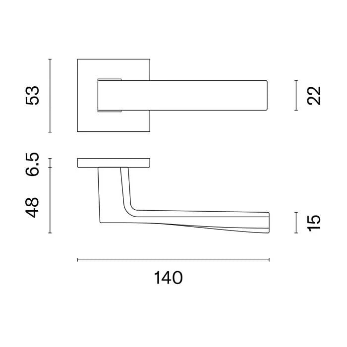 Handgreep: EDeco Square style (Mat nikkel)