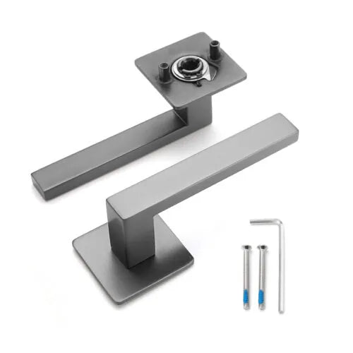 Handgreep: EDeco Square ultra flat (Gun metal)