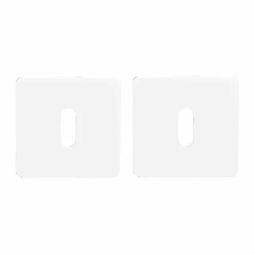 Handgreep: EDeco Square ultra flat (Mat wit)