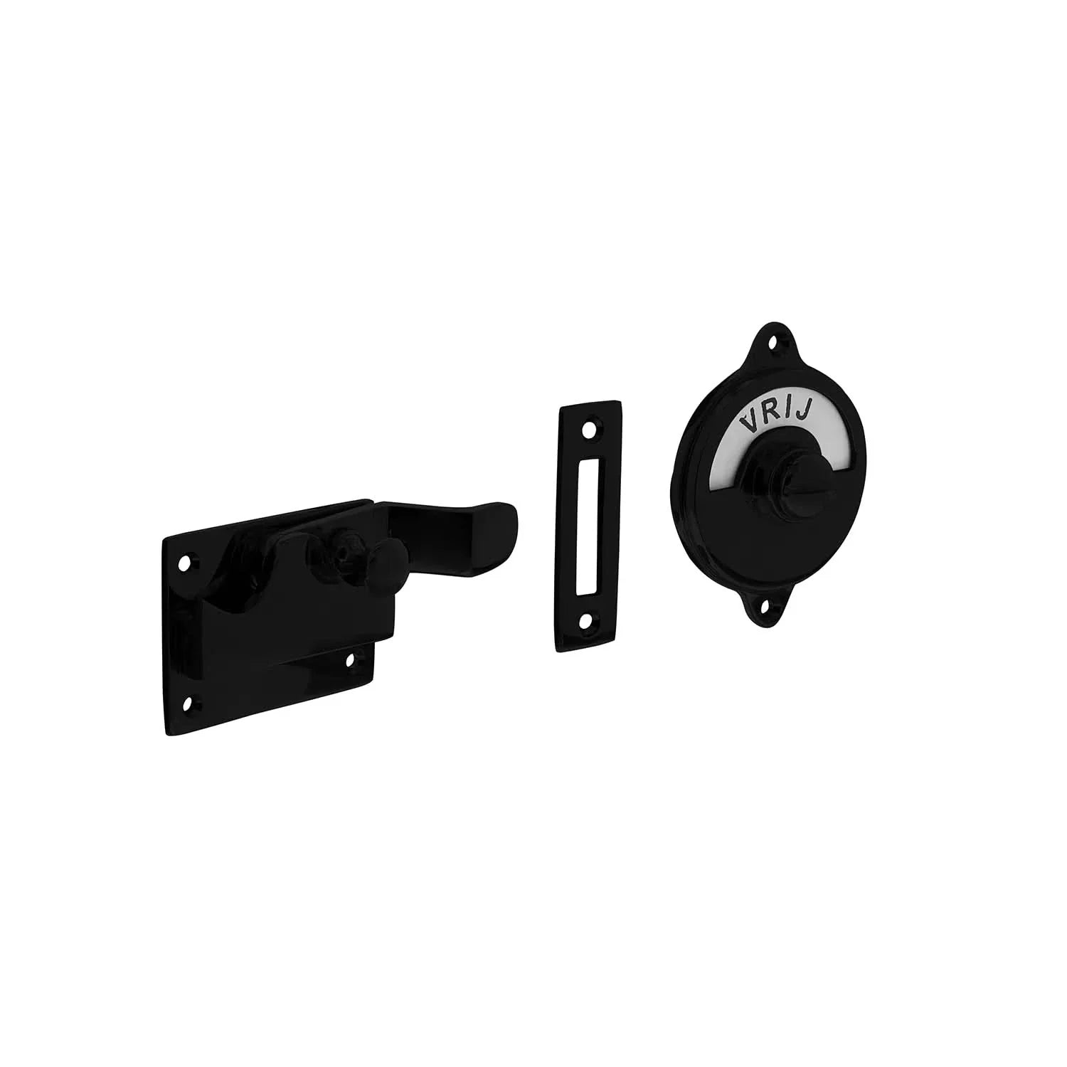 EDeco WC-overslag set met knik (Mat nikkel, Messing, Zwart)