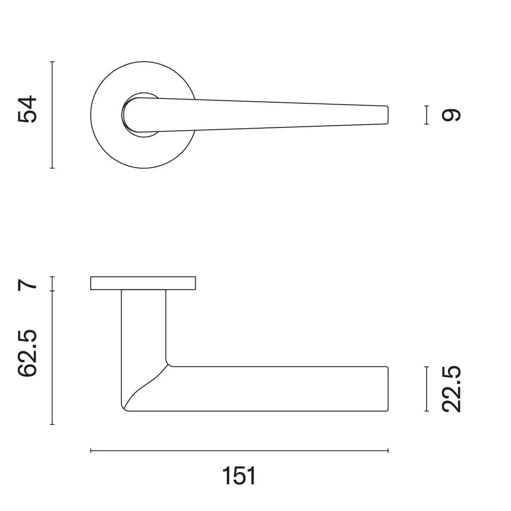 Handgreep: EDeco Style flat grip (Mat zwart)