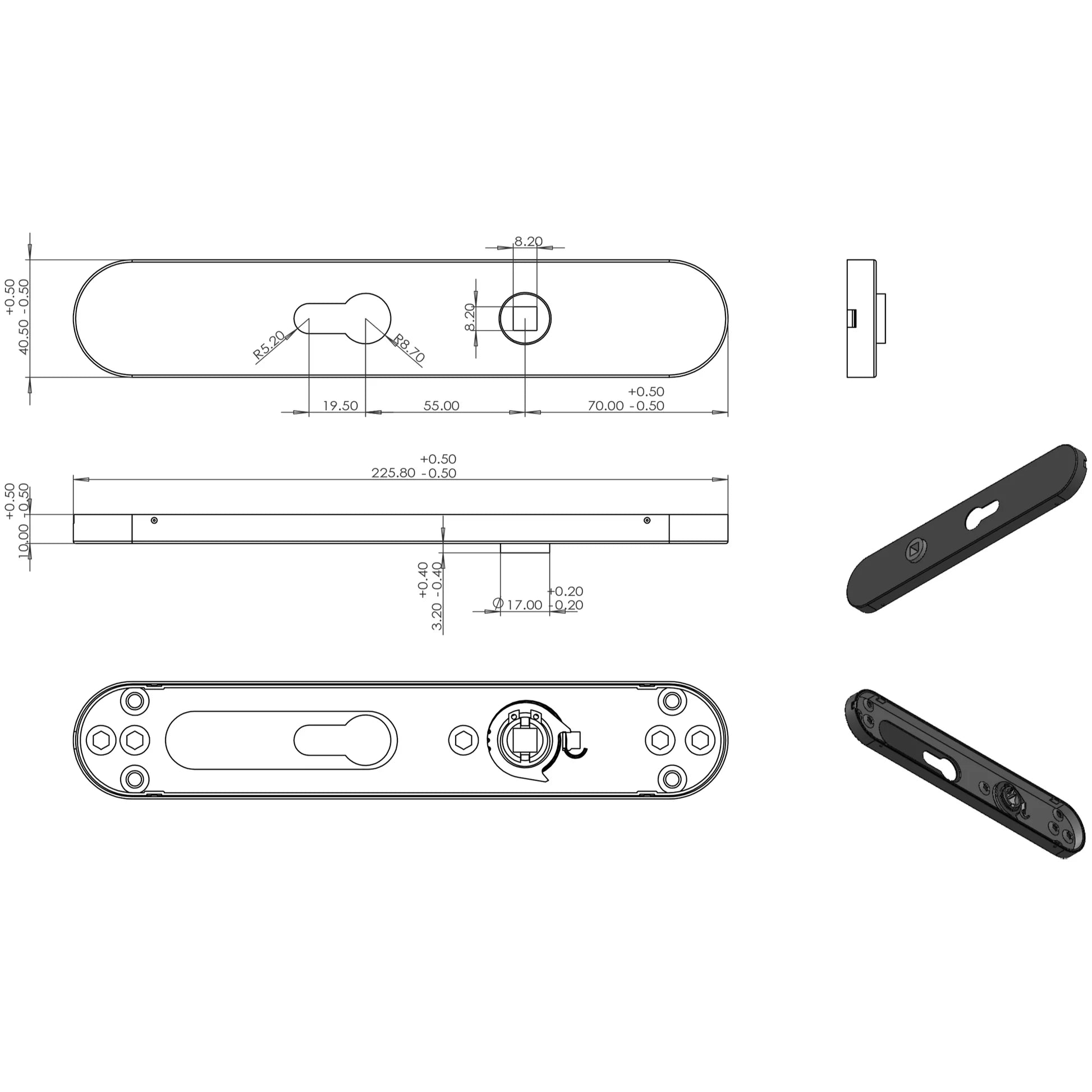 Handgreep: EDeco Longshield Lay (Mat chroom)