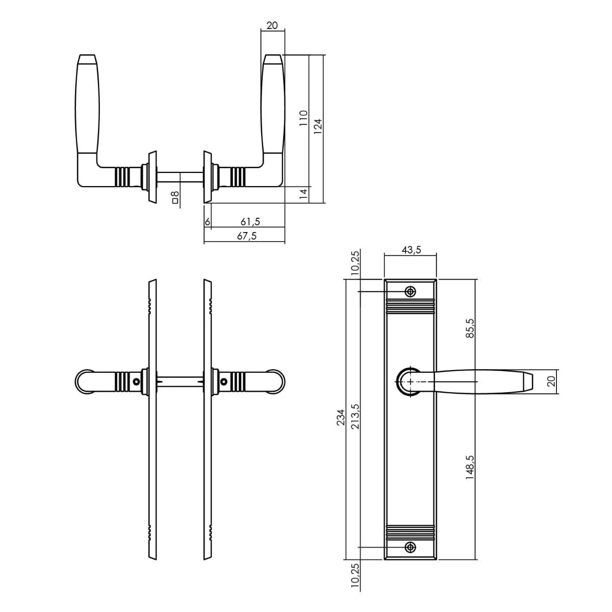 Handgreep: EDeco Neo long mat nikkel