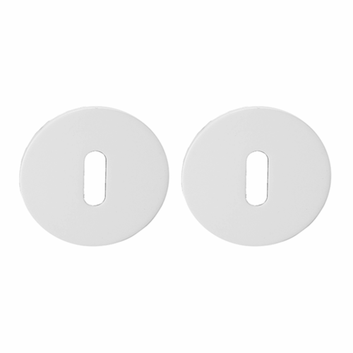 Handgreep: EDeco Ultra round flat (Mat wit)